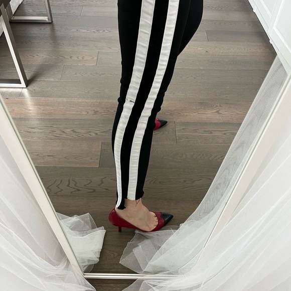 William Rast Black Pants with white Stripes - Picture 4 of 5